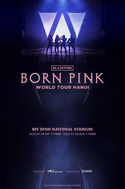 Chuyến lưu diễn "Born Pink" sẽ dừng chân tại Hà Nội trong hai đêm 29 và 30-7. 