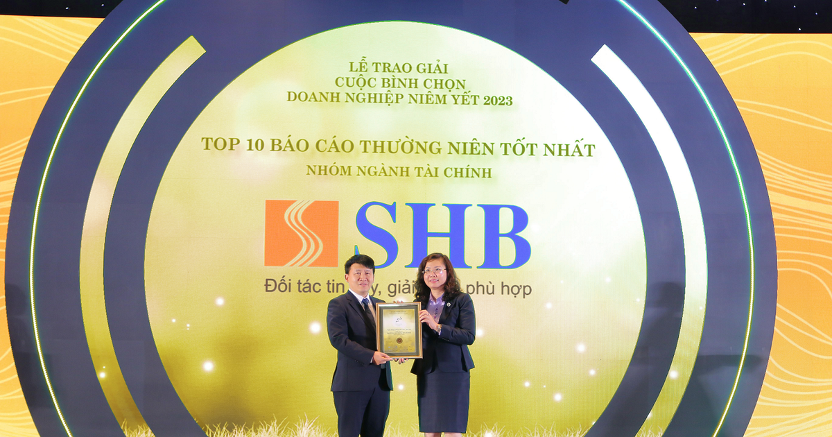 SHB được vinh danh Top 10 doanh nghiệp có báo cáo thường niên tốt nhất