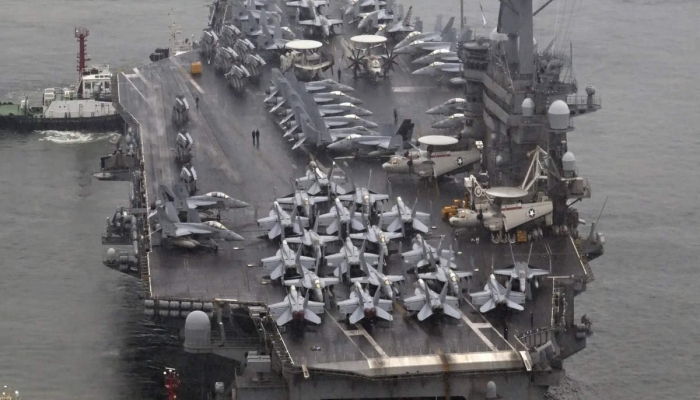 US aircraft carrier arrives in South Korea for joint exercises