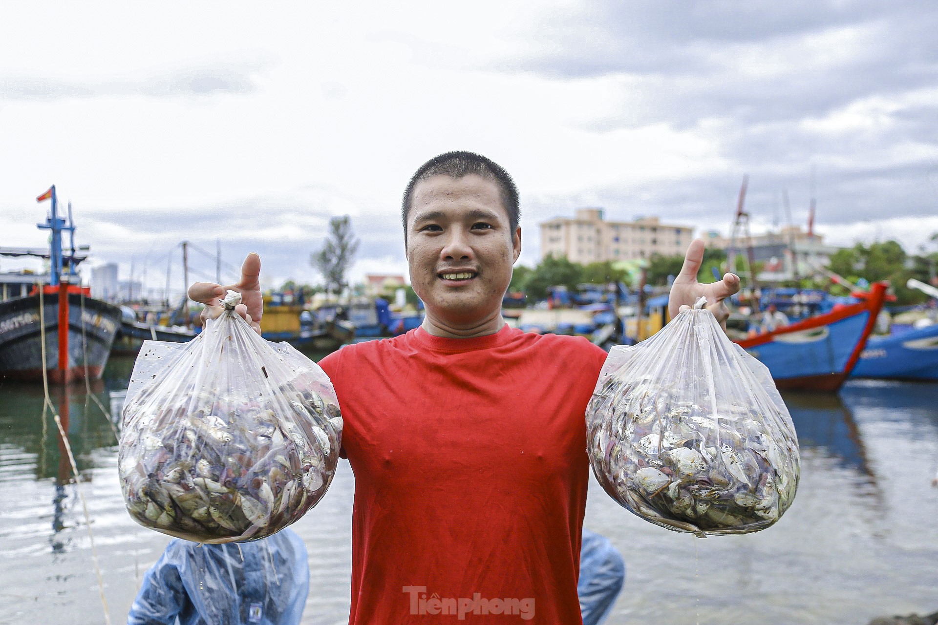 Los pescadores de Da Nang pescan cerca de la costa y ganan millones tras la tormenta (foto 4)