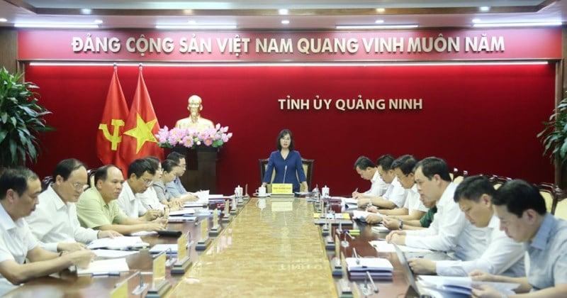 Bà Trịnh Thị Minh Thanh điều hành công việc của Tỉnh ủy Quảng Ninh