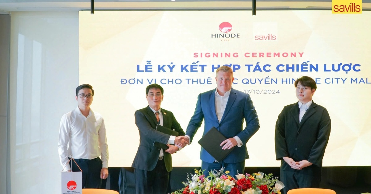 Savills trở thành đơn vị cho thuê độc quyền trung tâm thương mại dự án Hinode City