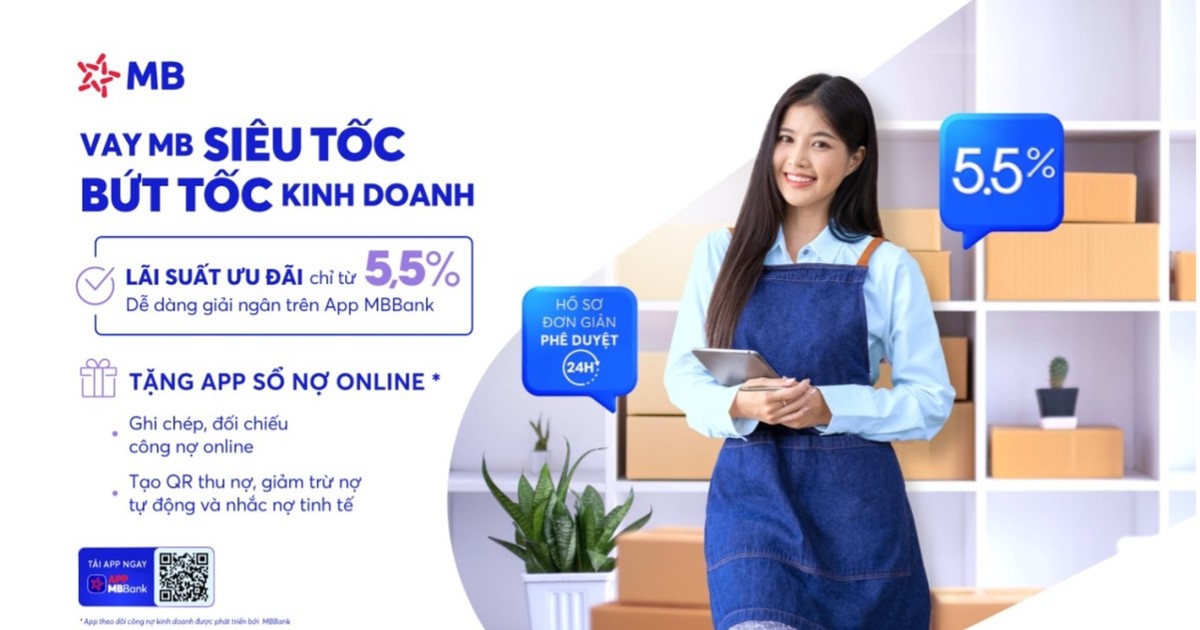 MB trợ lực khách hàng, tăng tốc kinh doanh cuối năm với gói vay chỉ từ 5,5%/năm