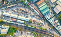 Close-up of the largest international cargo terminal in Vietnam