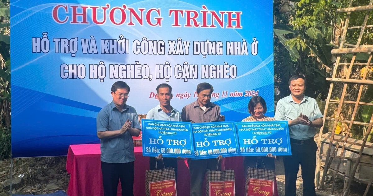 Khởi công xây dựng nhà cho 11 hộ nghèo tại huyện Đại Từ