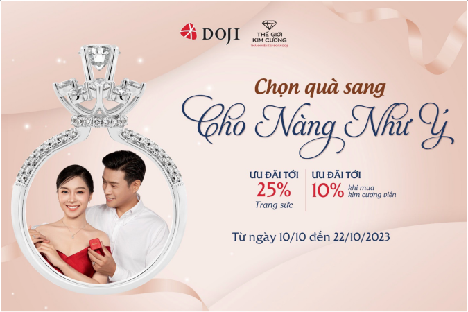 បញ្ចុះតម្លៃរហូតដល់ 25% 'គ្រឿងអលង្ការប្រណិតសម្រាប់នាងដូចប្រាថ្នា' នៅថ្ងៃទី 20 ខែតុលា