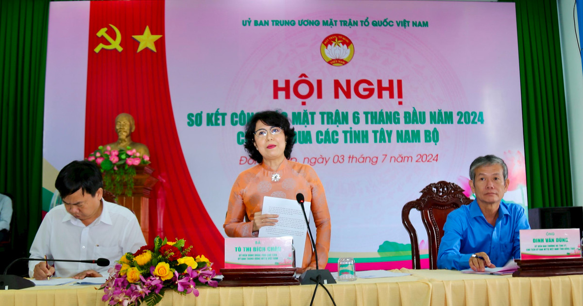 Phó Chủ tịch Tô Thị Bích Châu chủ trì sơ kết Cụm thi đua các tỉnh Tây Nam bộ