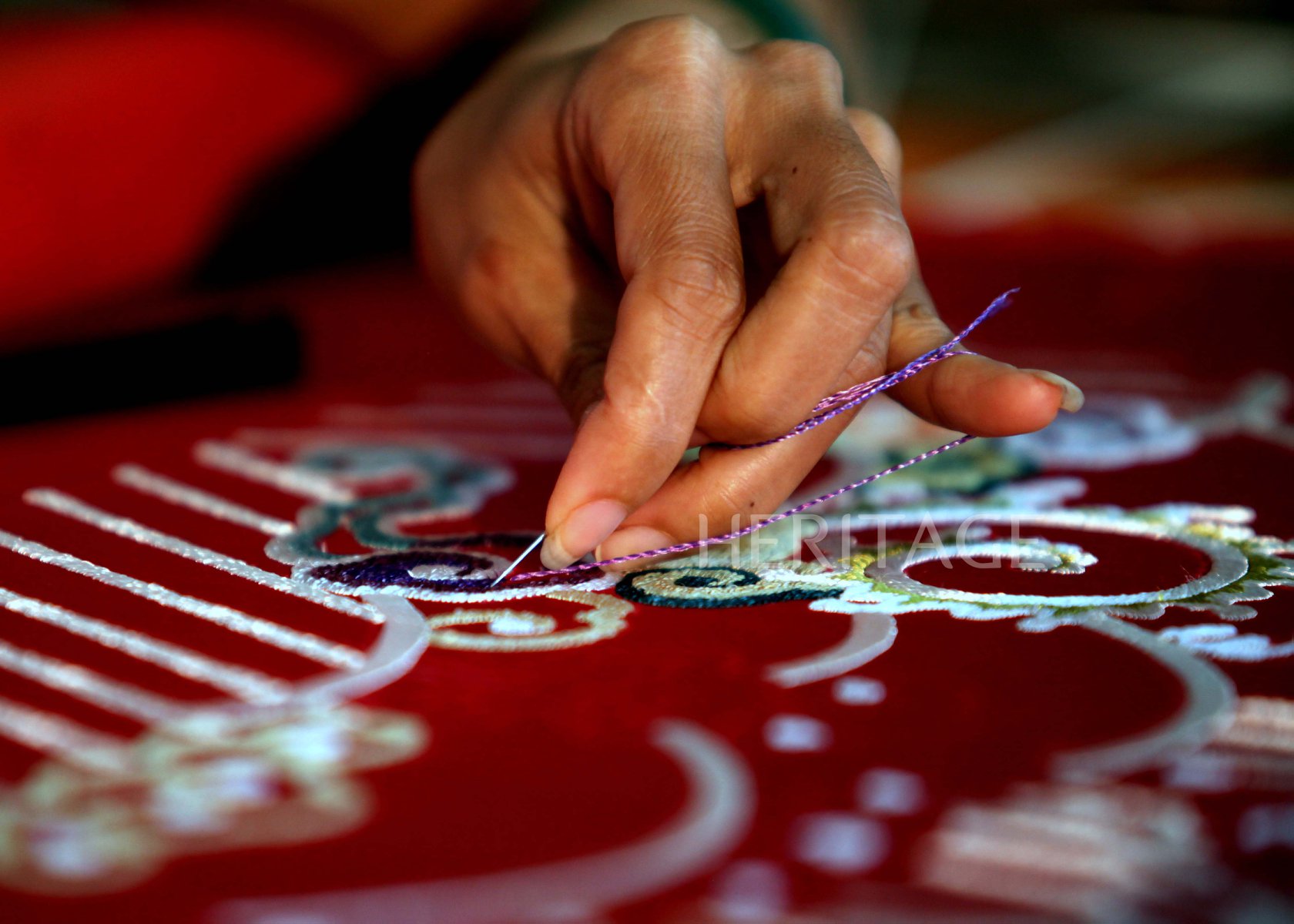 Visit Quat Dong hand embroidery village