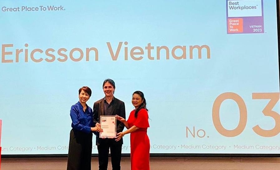 Ericsson Việt Nam được vinh danh trong Top 10 nơi làm việc tuyệt vời nhất tại Việt Nam