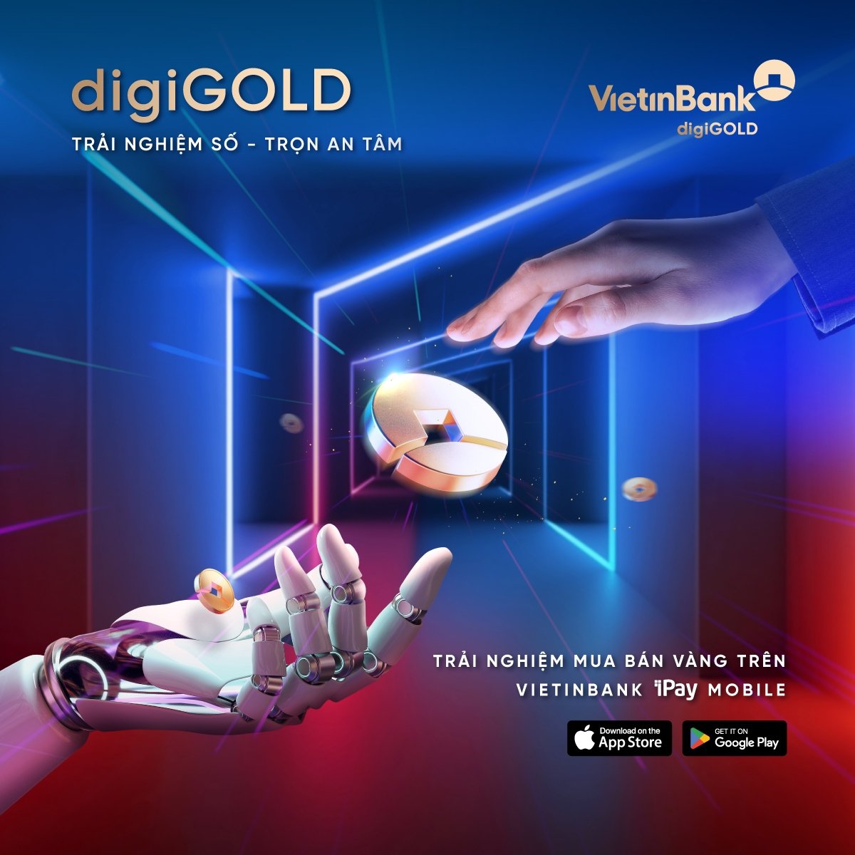 Implementación de operaciones de compraventa de oro (digiGOLD) en la aplicación digital iPay Mobile de VietinBank