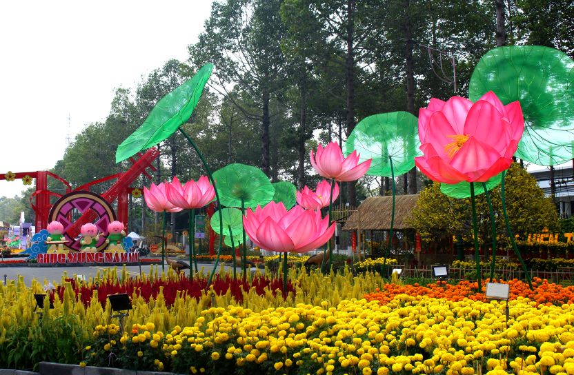 Eine Ecke der Spring Flower Street in der Stadt Cao Lanh. Foto: Lam Dien
