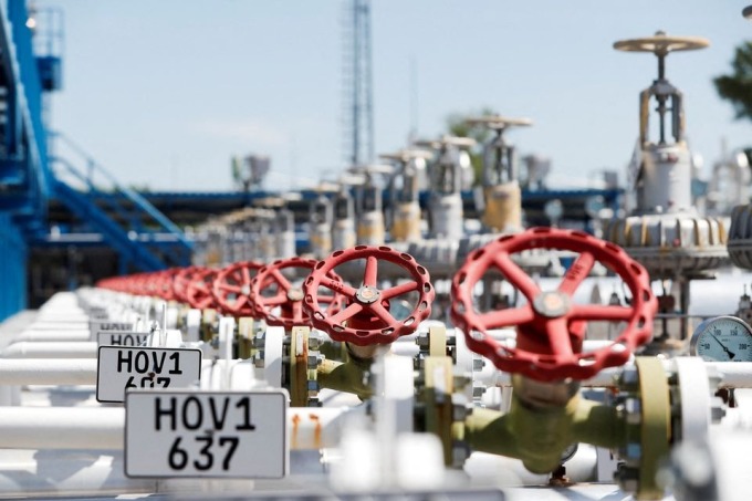 Gas valves at a storage facility in Hungary. Photo: Reuters