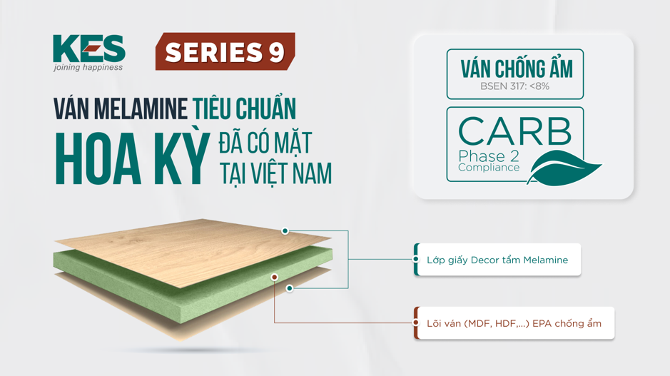 กลุ่มผลิตภัณฑ์เมลามีนซีรีส์ 9 - ทนความชื้นและคาร์โบไฮเดรต P2/EPA ของ KES Group