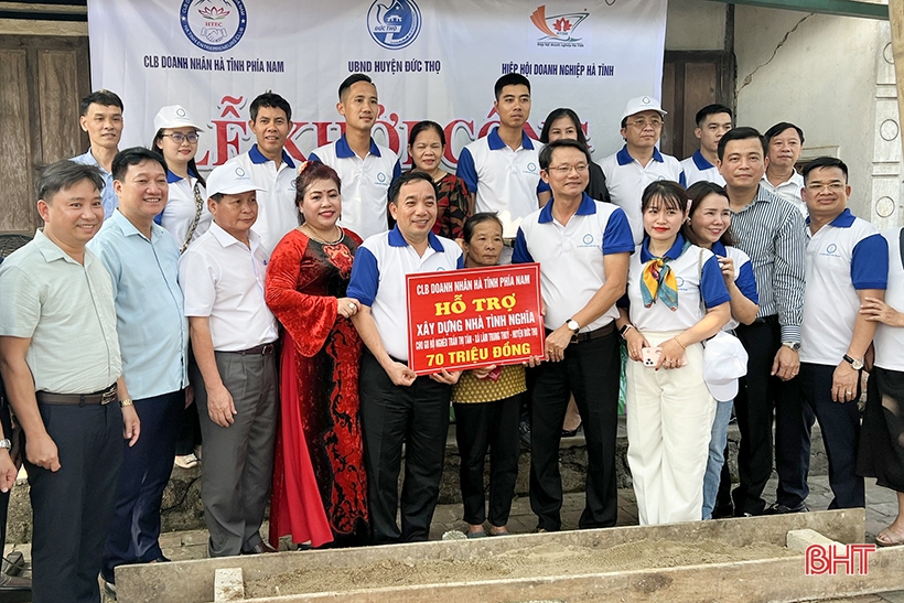 El Southern Ha Tinh Business Club apoya la construcción de casas de beneficencia en Duc Tho