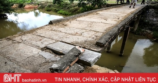 Bất an khi lưu thông trên cây cầu gần 50 tuổi ở Can Lộc