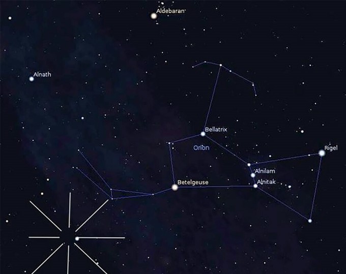 How to identify and observe the position of the constellation Orion in the sky. Photo: VACA