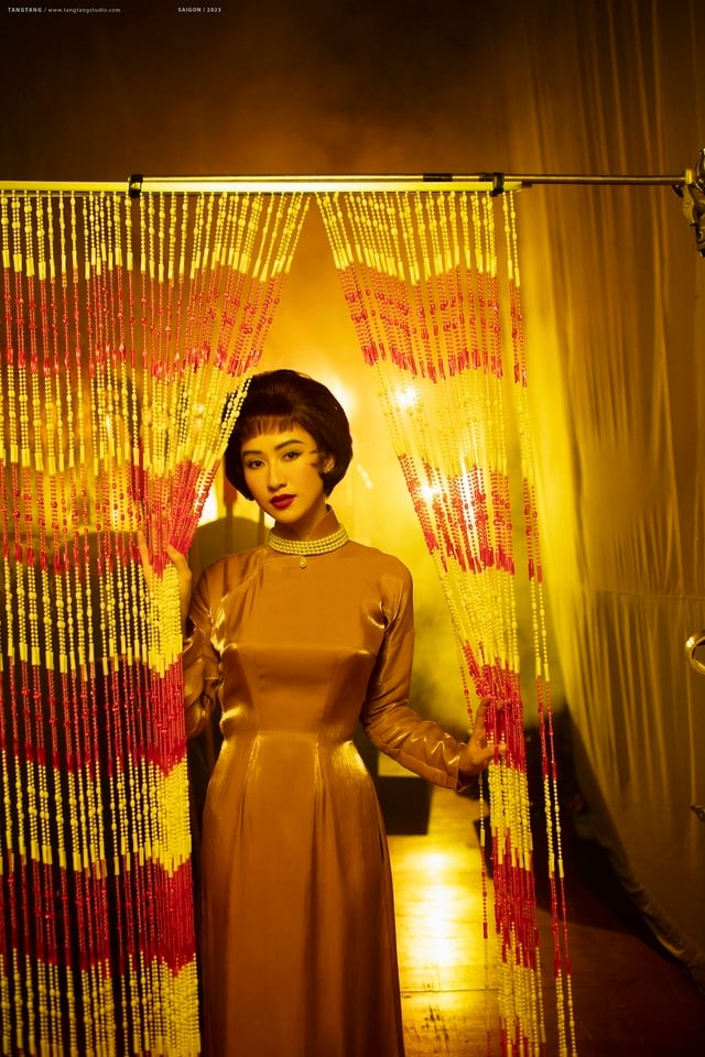 Runner-up Ha Thu releases photo series of herself transforming into an old Saigon beauty, photo 4