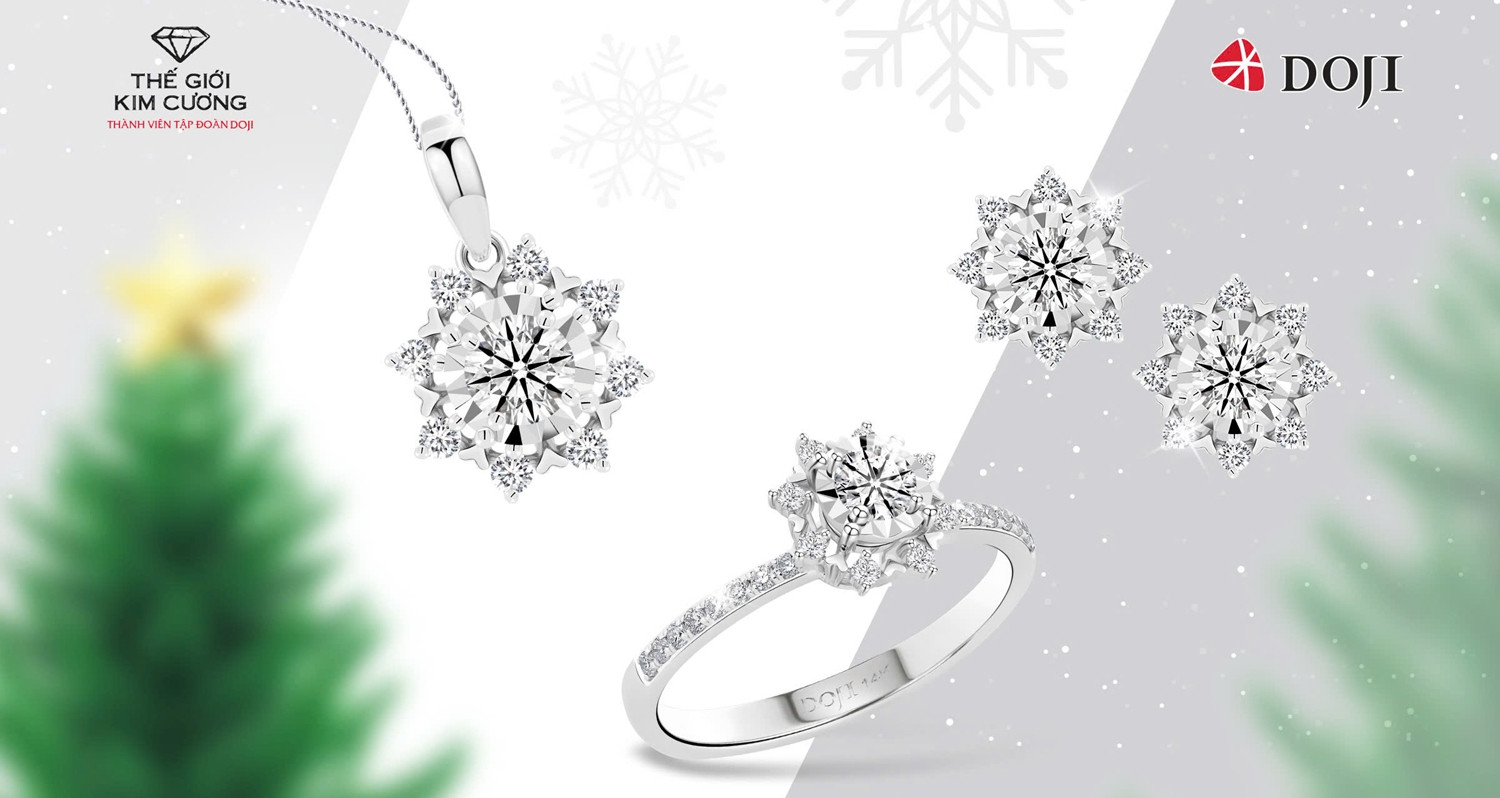 Attend a splendid year-end party with DOJI jewelry, Diamond World