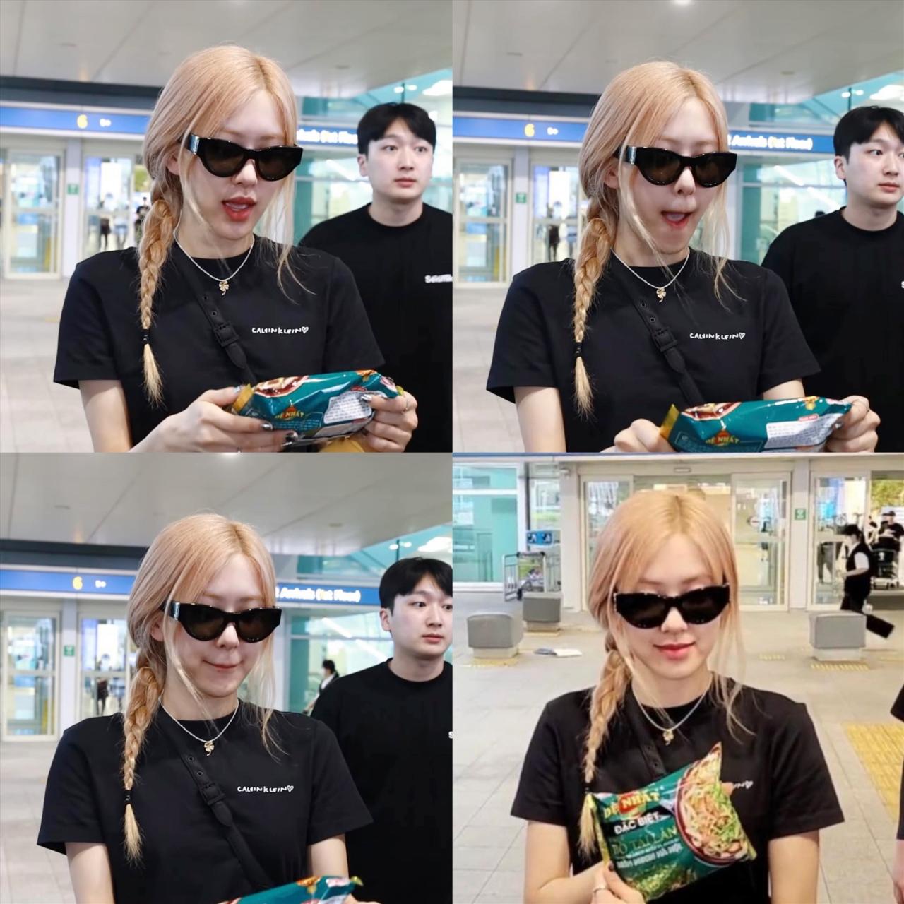 Rosé estaba emocionada de recibir paquetes de pho de fanáticos vietnamitas. Foto: Fans de Blackpink