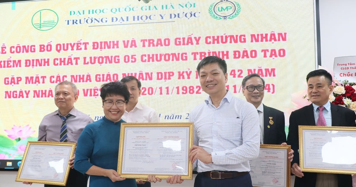 Trường ĐH Y dược VNU có thêm 5 chương trình đào tạo được kiểm định