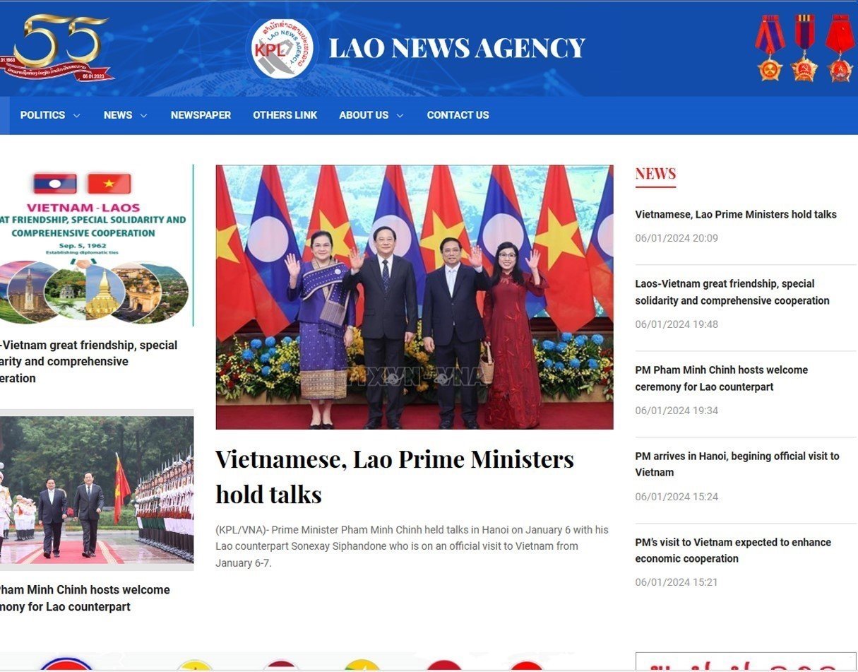 Lao press reports prominently on special Laos-Vietnam relationship