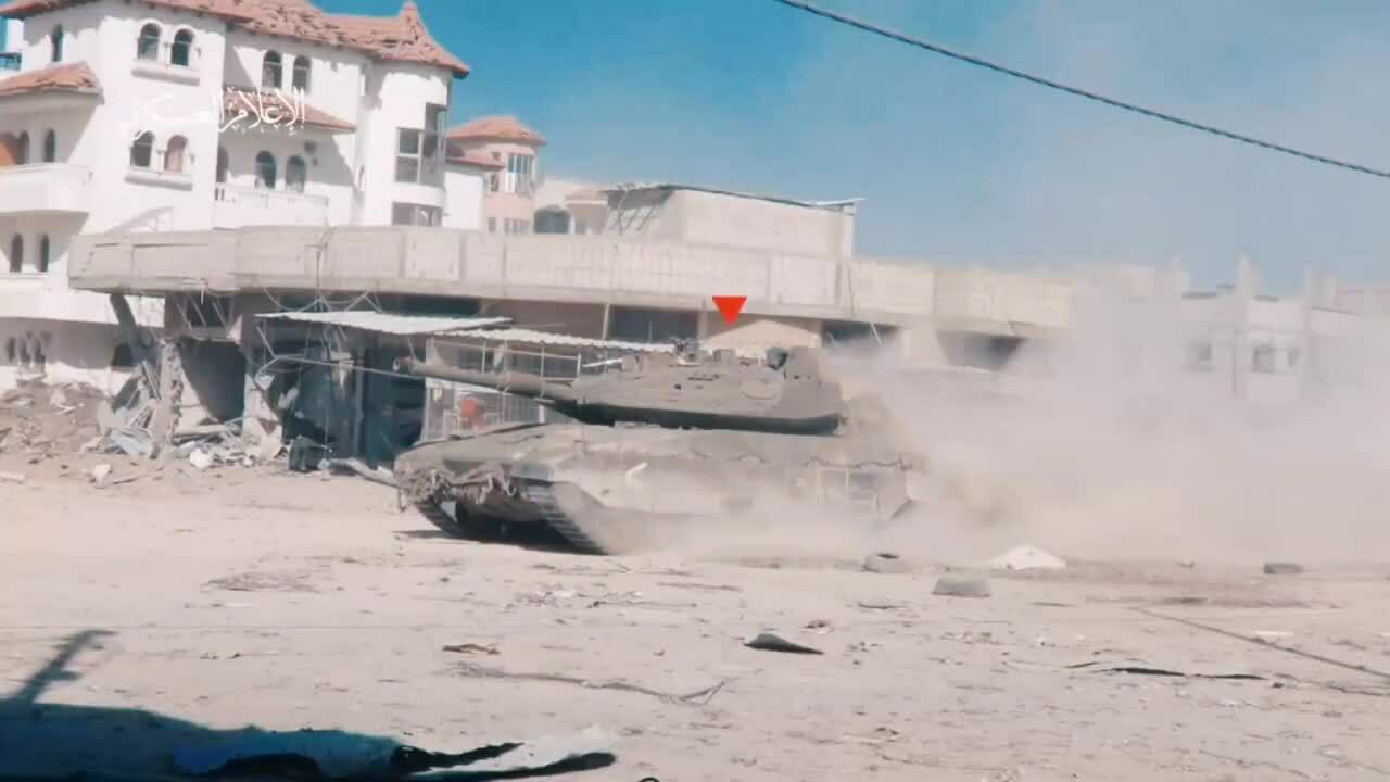 Der Moment, als israelische Panzer die Angriffe der Hamas blockierten