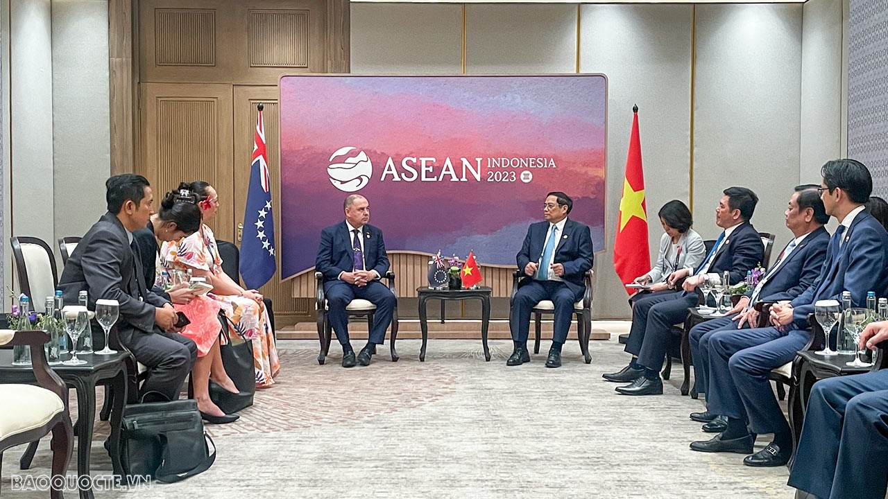 ASEAN-43: Thủ tướng Phạm Minh Chính tiếp Thủ tướng quần đảo Cook Mark Brown