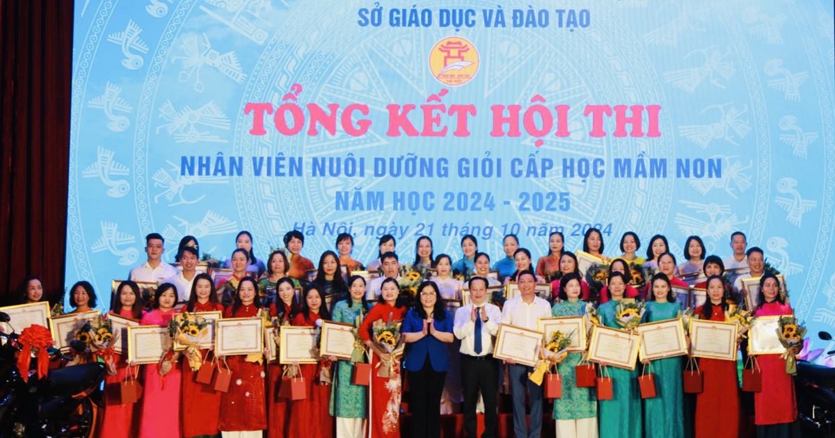 tôn vinh 140 nhân viên nuôi dưỡng giỏi cấp học mầm non