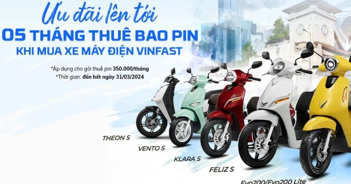 VinFast offers incentives for customers buying electric motorbikes in March