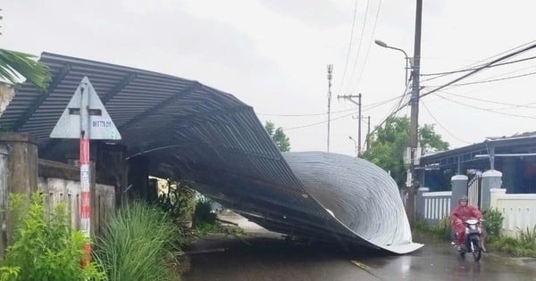 Decenas de casas en Da Nang perdieron sus techos y más de 900 árboles cayeron debido a la tormenta número 6.