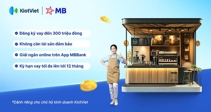 KiotViet cùng MBBank giải ngân gói 1.000 tỉ tiếp sức hộ kinh doanh