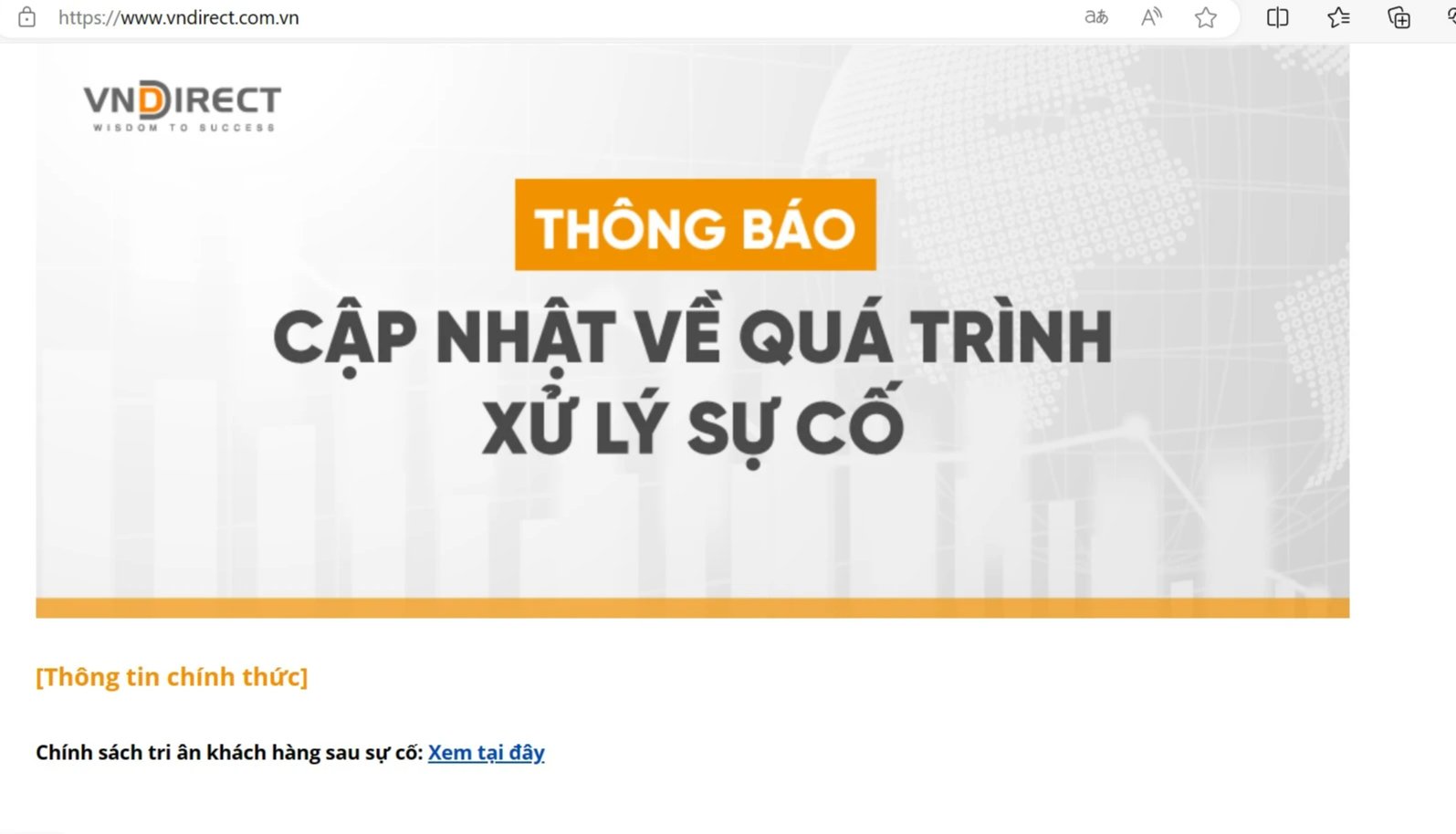 Nhà đầu tư chứng khoán tại VNDIRECT sáng 1.4 vẫn chưa thể giao dịch được- Ảnh 1.