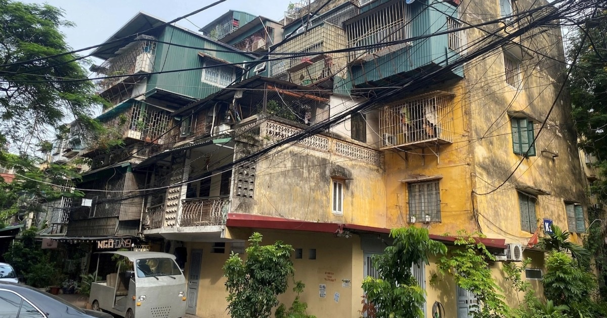 Hanoi speeds up planning for a series of old apartment buildings in Hai Ba Trung district