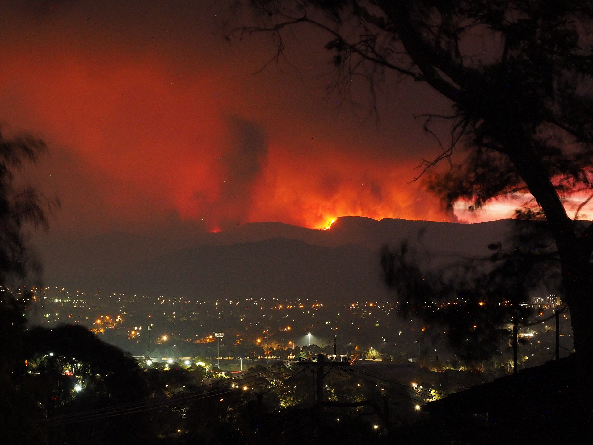 オーストラリアで制御不能の山火事、数百人が緊急事態に 写真1