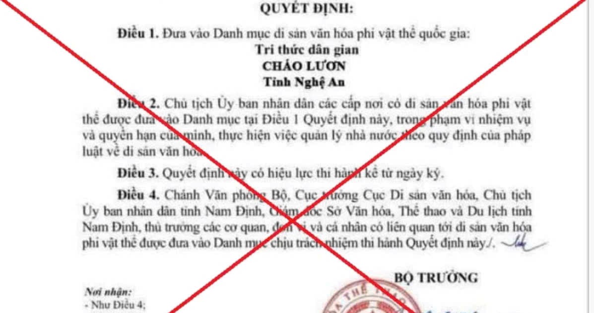 ព្រមាន​ប្រធាន​បទ​បង្ហោះ​ព័ត៌មាន​មិន​ពិត «​បបរ​អន្ទង់​ជា​បេតិកភណ្ឌ​អរូបី​ជាតិ»