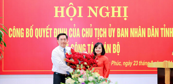 Sở Tài chính Vĩnh Phúc có tân nữ Giám đốc
