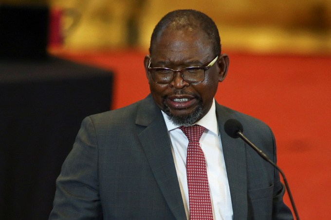 Südafrikas Finanzminister Enoch Godongwana spricht am 22. Februar in Kapstadt. Foto: Reuters