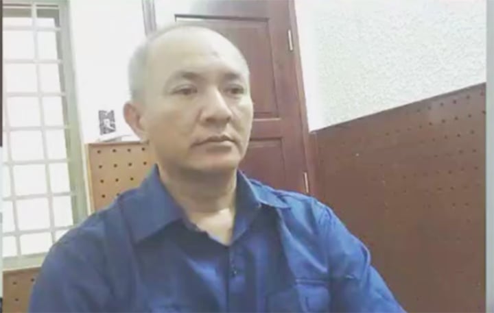 Nguyen Van Tuan à l'agence d'enquête. (Photo fournie par la police)