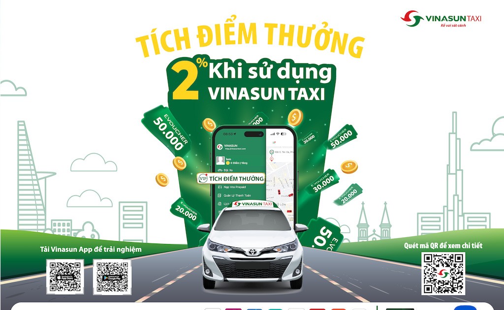 Tích điểm thưởng qua ứng dụng Vinasun