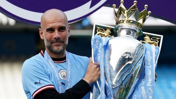 Coach Wayne Rooney is in the top position, Coach Pep Guardiola is in third place