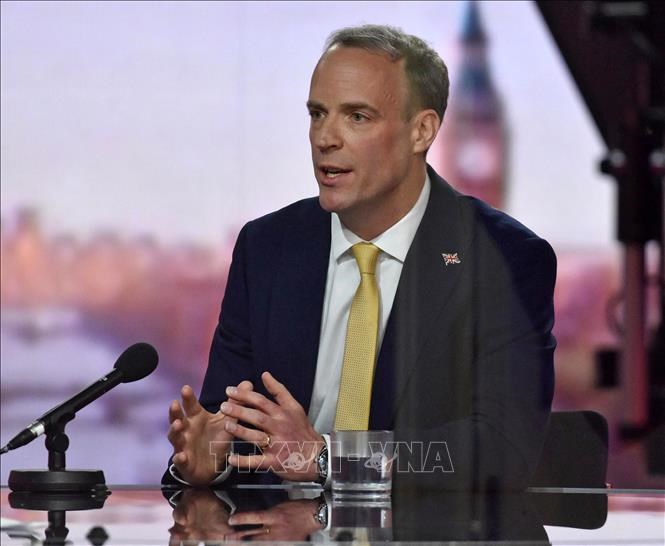 Der britische Vizepremierminister Dominic Raab erwähnt die Möglichkeit eines Rücktritts