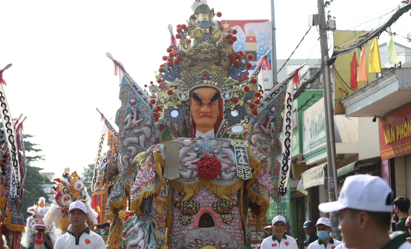 People dress up as fairies and perform a unique god-welcoming parade in Bien Hoa