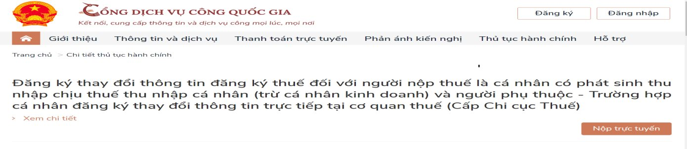 Hướng dẫn thay đổi thông tin đăng ký thuế cá nhân - Ảnh 1.