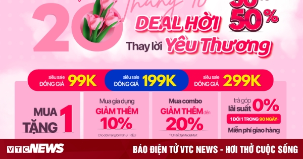 Hàng điện máy, công nghệ giảm đến 50% dịp 20/10 - ngập tràn deal hời ở MediaMart