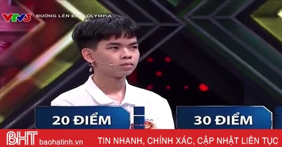 Un étudiant de Ha Tinh s'arrête au concours mensuel « Road to Olympia »