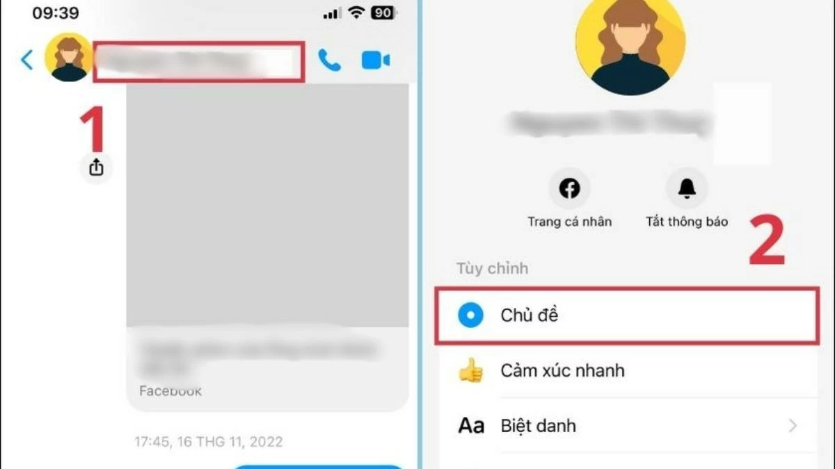 Thay đổi hình nền Messenger trên điện thoại, máy tính