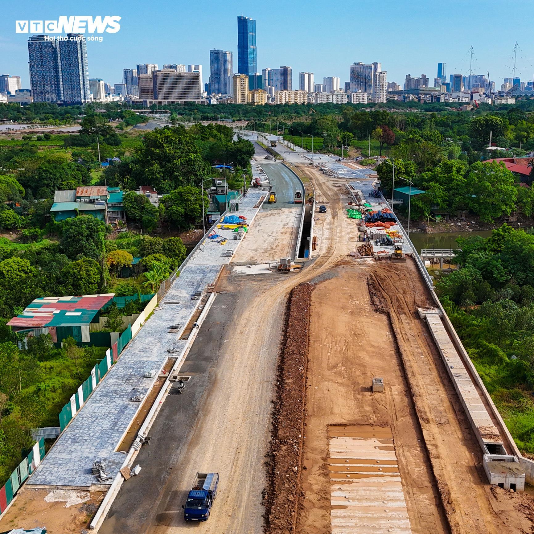 Overview of the nearly 750 billion VND route in Hanoi expected to open to traffic at the end of this year - 3