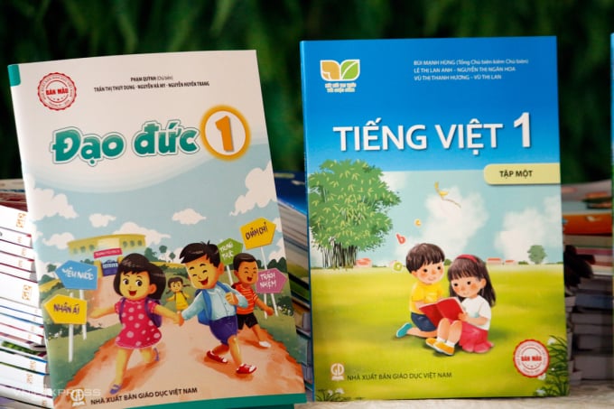 Sách lớp 1 trong bộ Kết nối tri thức với cuộc sống. Ảnh: Thanh Hằng