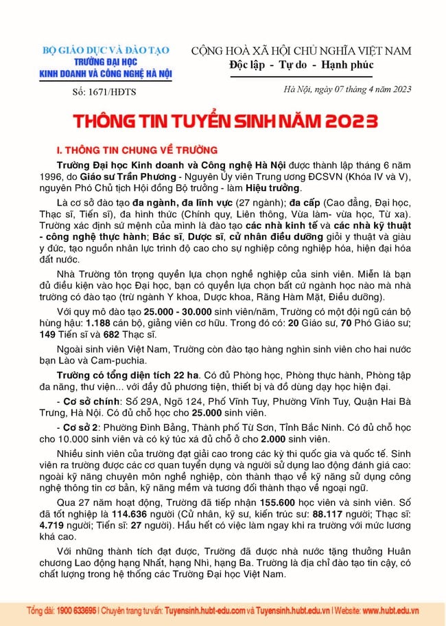 thong tin tuyen sinh truong dai hoc kinh doanh va cong nghe ha noi nam 2023 hinh 2