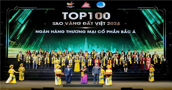 เติบโตอย่างมั่นคง BAC A BANK ติดอันดับ 100 บริษัทชั้นนำของ "Vietnam Golden Star 2024"